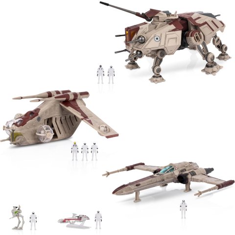 Star Wars Micro Galaxy Squadron 豪华战斗包 5辆 9公分微型配件
