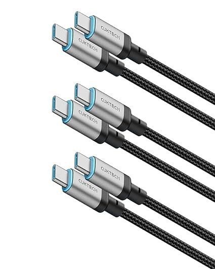 CUKTECH USB-C 240W Braided Cable 3 Pack