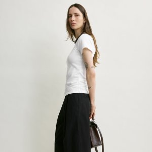 Wide-ribbed v-neck tee $220