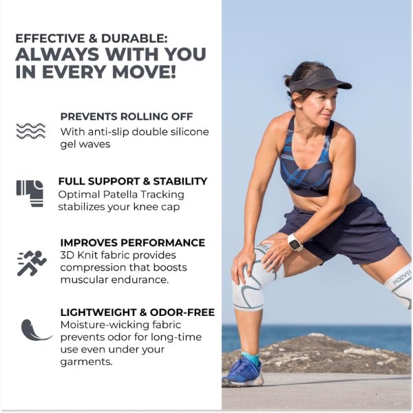 Modvel Knee Brace Compression Sleeve 2 Pack
