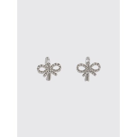 Bow Earrings RS26607EASL Rhinestone Silver