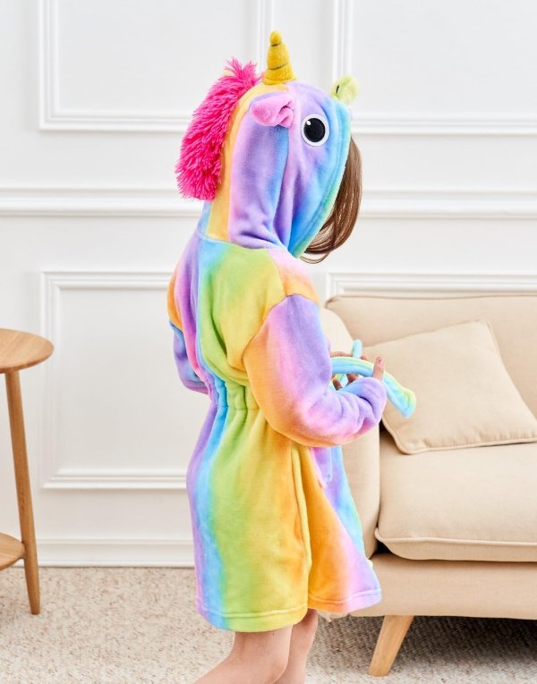 Doctor Unicorn Soft Hooded Unicorn Bathrobe