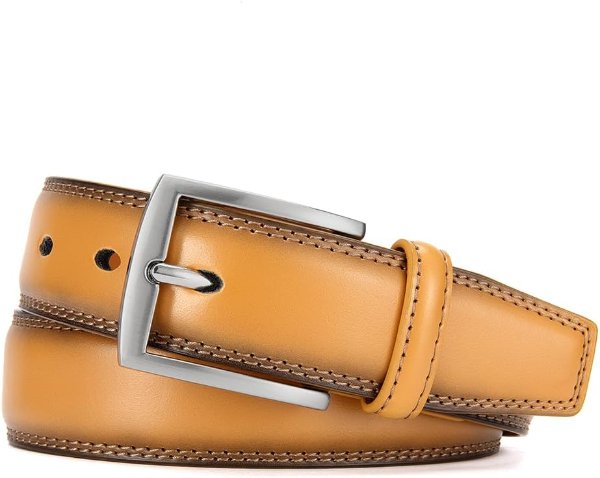 DOOPAI Men's Genuine Leather Black Belt