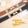 JASGOOD Women Elastic Skinny Belt Gold Buckle