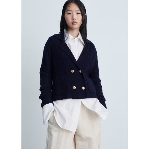 Mango 双排扣针织夹克 女