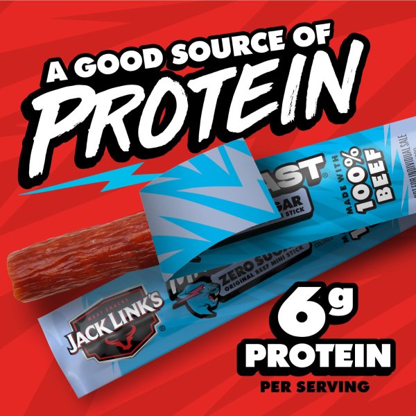 MrBeast Mini Beef Jerky Sticks 12 Pack Zero Sugar