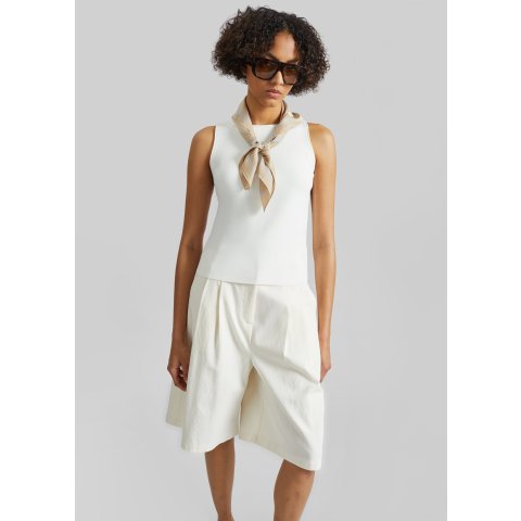 Kinna Knit Sleeveless Top Ivory