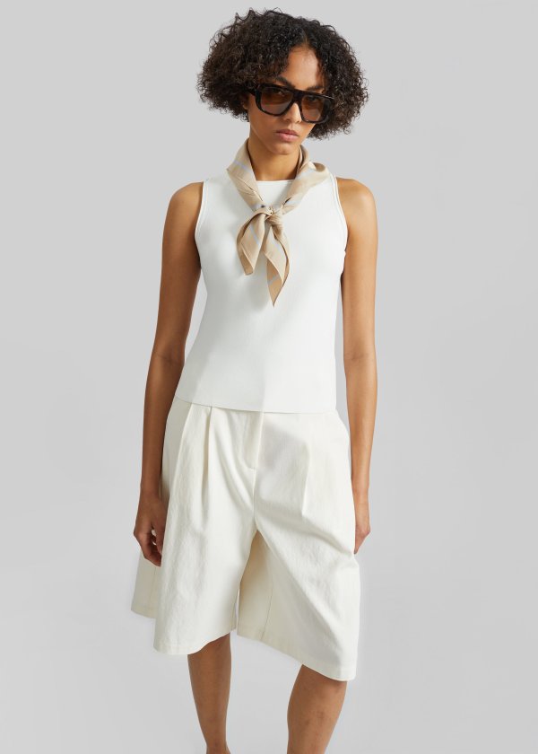 Kinna Knit Sleeveless Top Ivory