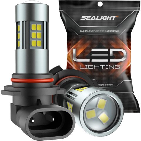 9006 LED Fog Light Bulbs 6000K Pack of 2