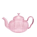 Maxwell & Williams 粉色玻璃茶壶