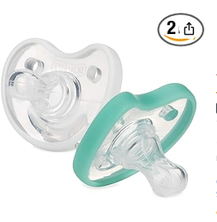 Amazon.com Dr. Talbot's Soft-Flex Orthodontic Pacifiers 6-12 Months, Aqua/White, 2 Pack