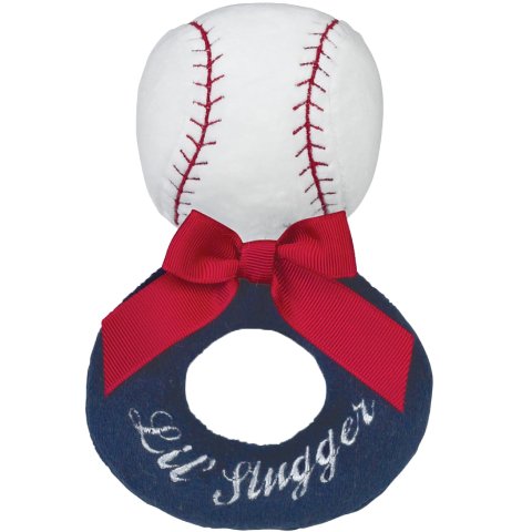 Bearington Baby Lil’ Slugger 棒球安抚摇铃 5.5英寸