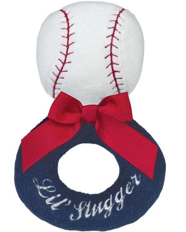 Bearington Baby Lil’ Slugger 棒球安抚摇铃 5.5英寸