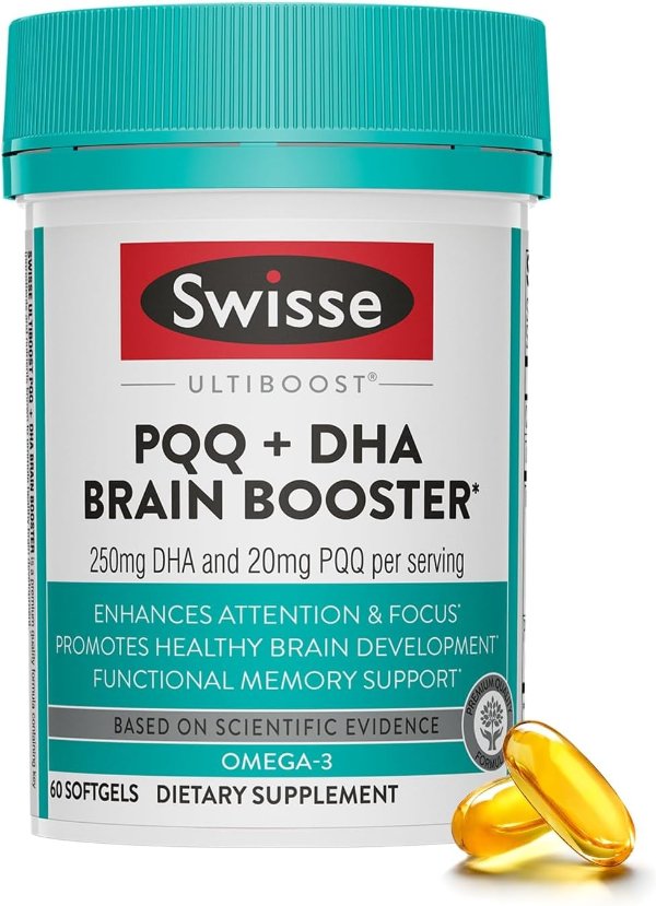 Swisse PQQ+DHA Softgels 30 Count