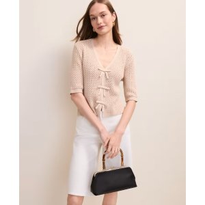 Ann Taylor 蝴蝶结针织开衫