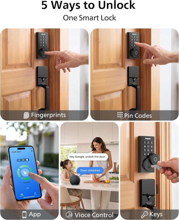 Wi-Fi Smart Door Lock Fingerprint Waterproof