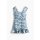  Blue Floral Ruffle-Trimmed Dress