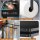 YIGII Black Magnetic Paper Towel Holder 2 Hooks