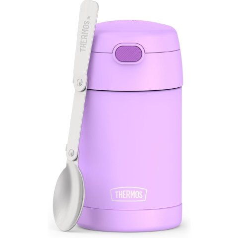 THERMOS FUNTAINER Stainless Steel Food Jar 16oz Neon Purple