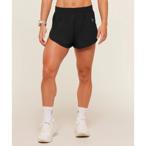 GymsharkInterval 高腰短裤 黑色
