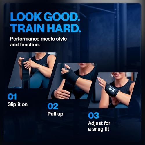 Modvel Adjustable Wrist Wraps Black 2-Pack