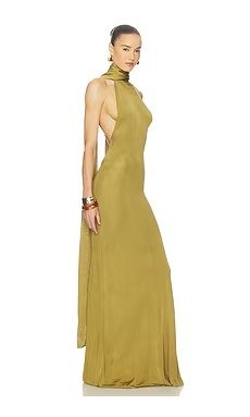 Helsa Novie Maxi Knit Dress Burnished Gold