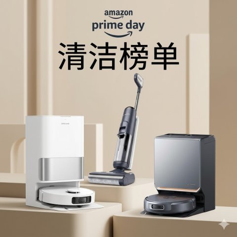 添可S5史低$180 追觅鲨疯了Amazon 会员日吸尘清洁榜 云鲸Flow史低$619