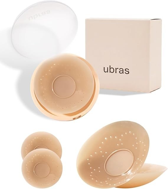 ubras 镭射打孔透气硅胶乳贴 (单个装）