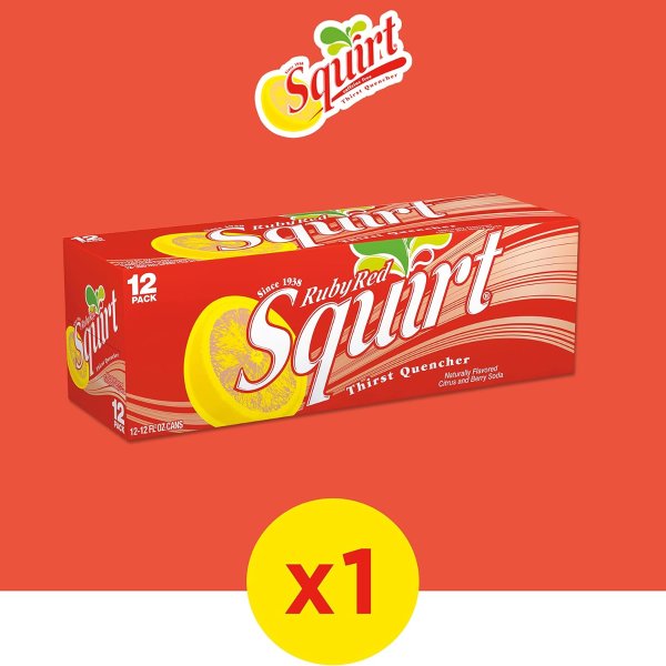 Squirt Ruby Red Grapefruit Soda 12 Pack