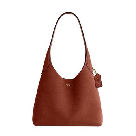 CoachBrooklyn 28 麂皮单肩包 
