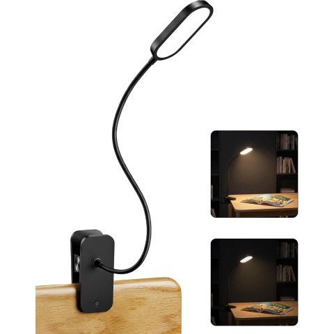 Clip On Desk Lamp Rechargeable Touch Dimming