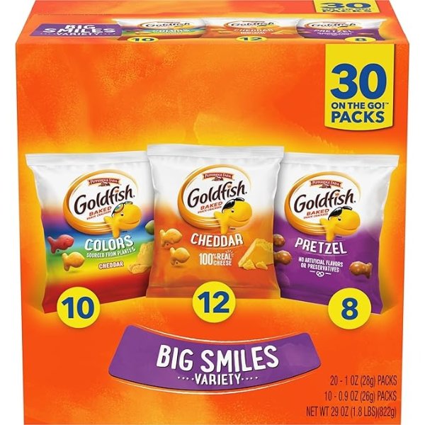 Crackers Variety Pack Cheddar Pretzel 30 Count