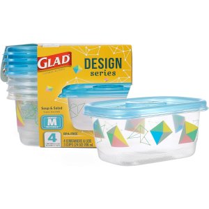 Glad GladWare 食品保鲜盒 4个 24盎司