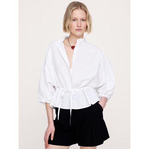 Banana Republic Cotton Poplin Tie-Waist Top