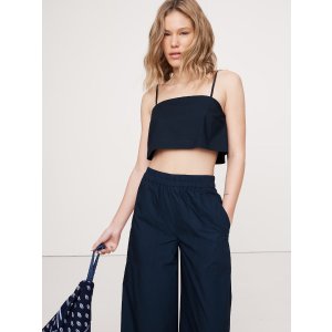 Gap Banana Republic 棉府绸短款吊带
