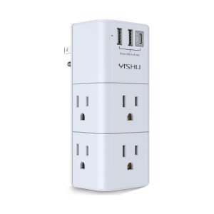 YISHU 旋转插头插座扩展器 6位3USB
