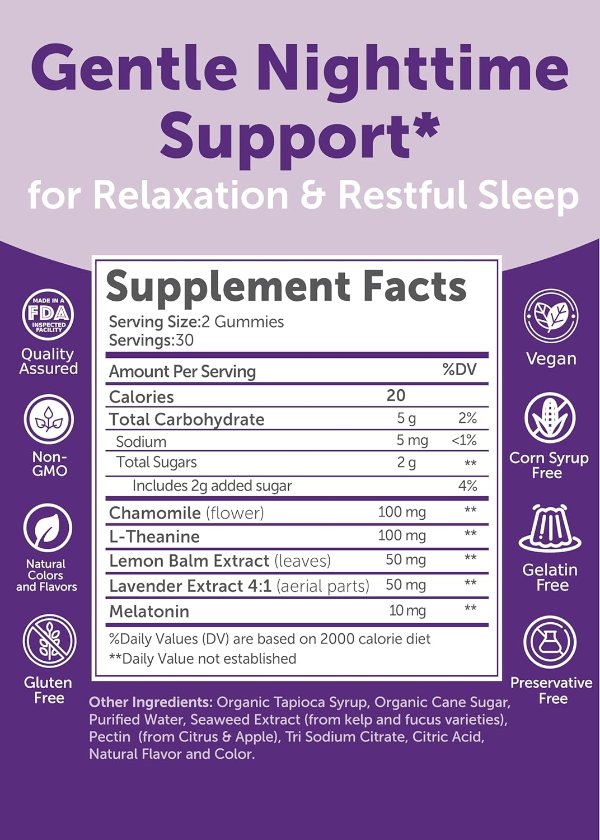 Lunakai Melatonin Sleep Gummies 10mg 60ct