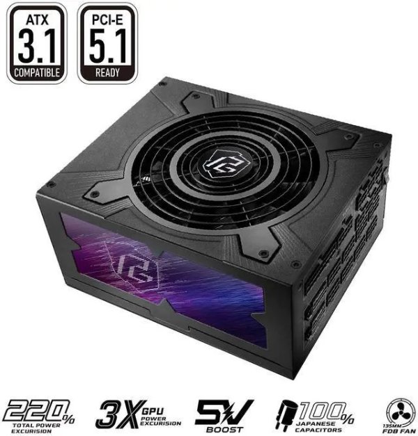 幻影电竞 PG-1600G 1600W ATX3.1 & PCIe5.1 铂金全模组电源 
