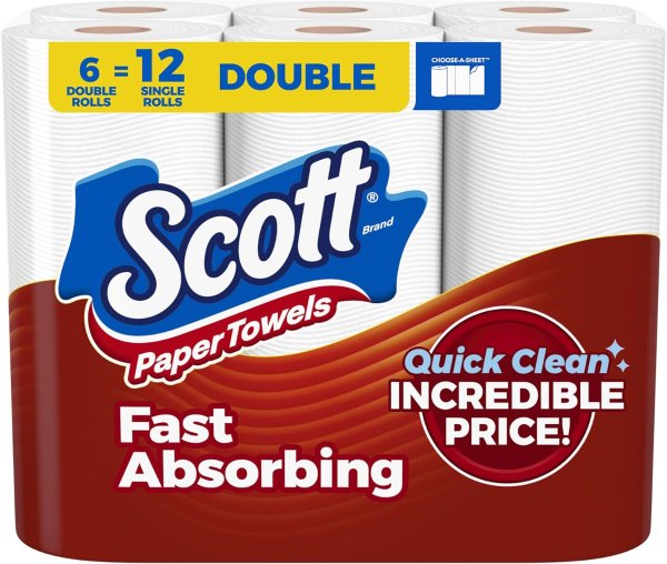 Paper Towels 6 Rolls Choose-A-Sheet