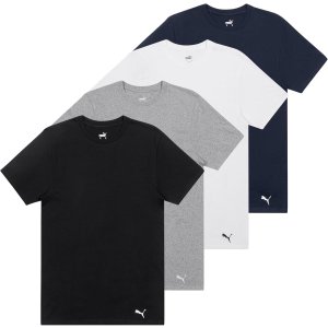 Puma 男士纯棉短袖T恤 4件装