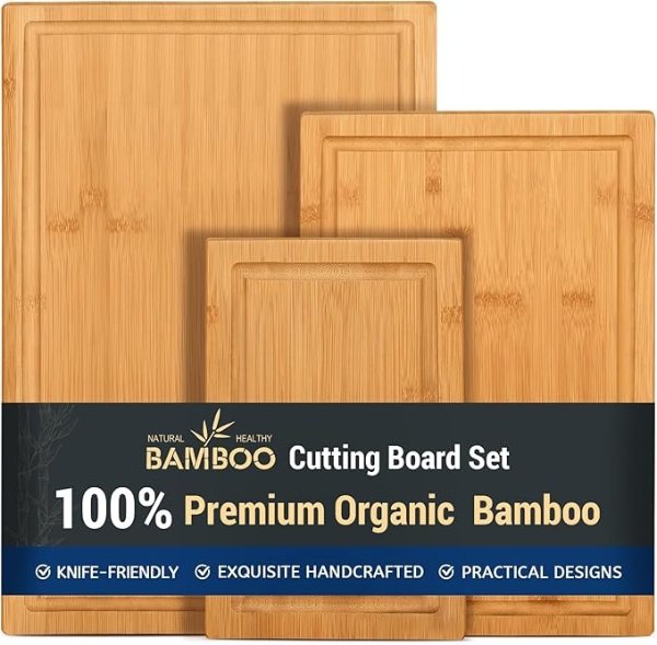 Bamboo Cutting Board Set 3-Pack