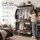 Heavy Duty Double Rod Clothing Rack with Wheels Black 43x18x81 Inch