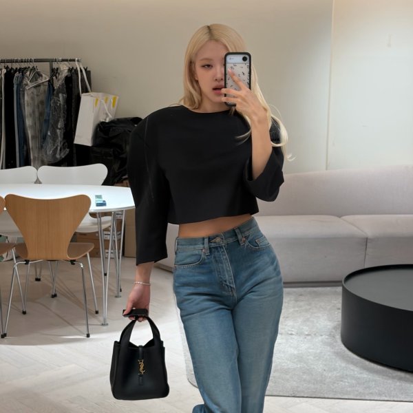 LE 5 A 7 Micro Leather Hobo Bag
