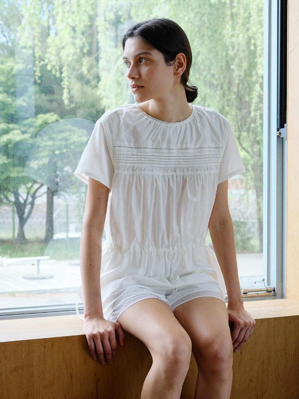 TIR Lace String Blouse White