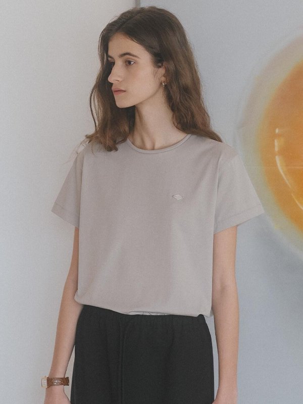 TILLIDIE Silket Cotton Half Sleeve T-Shirt Gray