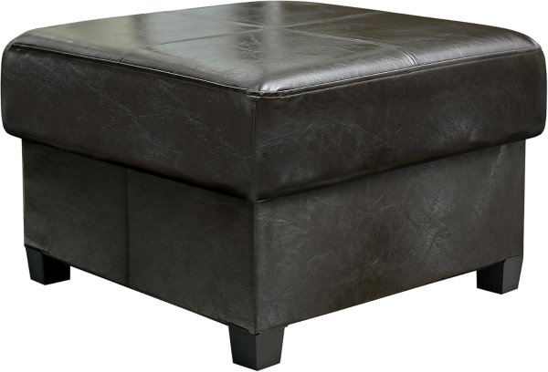 GLAXYFUR Folding Storage Bench PU Leather Black 23.6in