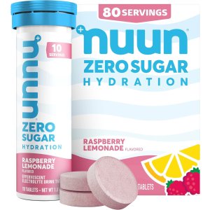 Nuun Zero Sugar Electrolyte Tablets Raspberry Lemonade 80 Servings