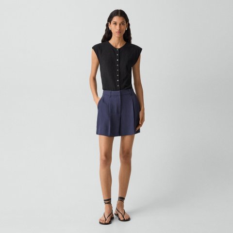 Theory Women’s Shorts Washed Twill