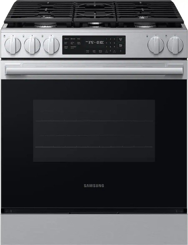 30-Inch Gas Range 5 Burners 6.0 cu.ft. Stainless Steel