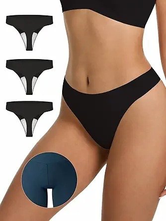 LUCKMEEY Women's Seamless Cotton Thong Underwear
